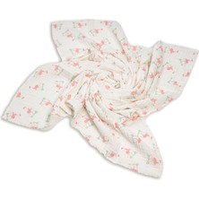 Beberotti Müslin Örtü ve Pike %100 PAMUK-120X120CM - Flamingo