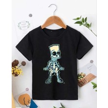 Luz&pos Bisiklet Yaka Kısa Kol Çocuk Baskılı T-Shirt - Siyah