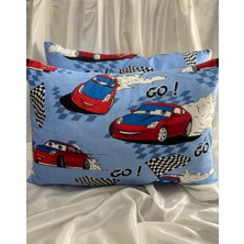 2 Adet Çocuk Desen Fermuarlı Yastık Kılıfı | 50X70 cm | %90 Pamuk