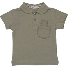 Polo Yakalı Bebek Takım - Polo Yaka Kısa Kollu Tişört ve Şort 9 Ay - Haki