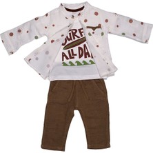 Surf All Day 3’lü Erkek Bebek Takım – Gömlek, Tişört ve Pantolon 12-18 Ay