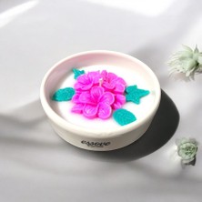 Egzotik Kokulu Pembe Çiçek Mum