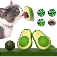 Arven ToysAvokado Kedi Çimi Kedi Oyuncağı Yalama Topu Doğal Kedi Nanesi 360 Derece Dönen Top