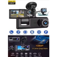 Araç Içi 3 Kameralı Süper Hd 1296P Geri Görüş Ön Kamera Iç Kamera Sd Kart Kayıt