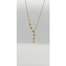 Gold Renk Taşlı Yıldız Figür Kolye