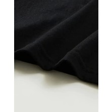 Luz&pos [günlük T-Shirt] Hafif Kadın Günlük T-Shirt | Bol Kesim, Kısa Kollu, Yuvarlak Yaka, Eğlenceli Karikatür Ayı ve "umrumda Değil" Baskı - Günlük Stil, Ilkbahar/yaz- Siyah
