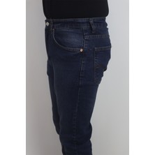 Fistan Store Erkek Lacivert Normal Bel Normal Kesim Boru Paça Jean Pantolon