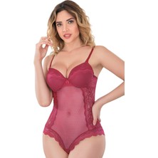 Bordo Mı Emay 176 Dantelli Body