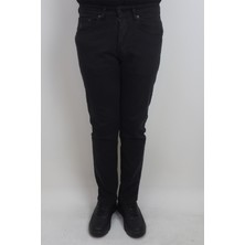 Fistan Store Erkek Siyah Normal Bel Dar Kesim Boru Paça Jean Pantolon