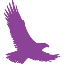 Uçan Kartal STICKER17X17 cm Mor