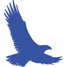 Uçan Kartal STICKER17X17 cm Mavi