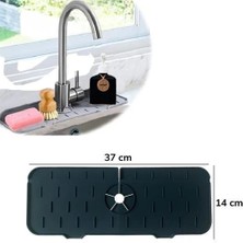 Lavabo Için Silikon Esnek Mat Musluk Sapı Damlama Tutucu Raf Mutfak Tezgahı Sıçrama Koruma