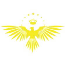 Yıldızlı Kartal  Oto STICKER17X17 cm Sarı