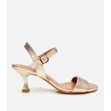 Hotiç 01SAH310130A540 KADIN Deri Gold Kemerli Topuklu Sandalet