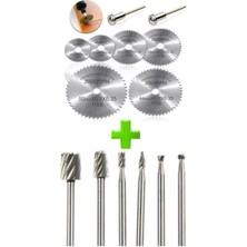 14 Parça Ahşap Oyma Şekil Verme Testere Bıçak Dremel Gravür Uç Set