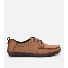 Hotiç Erkek Nubuk Deri Bej Rahat Günlük Loafer
