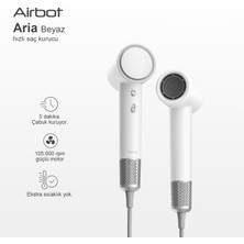 Airbot 200mil Negatif İyonlu, RGB LED Halkalı, Düşük Gürültülü, Çift Hızlı, Seyahat Dostu ve Şık Tasarımlı Yüksek Hızlı Saç Kurutma Makinesi HD188A Beyaz