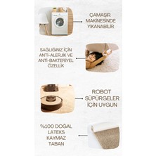 50X80 2 Adet Kemik Yumoş Peluş Kaymaz Taban Yıkanabilir Banyo Paspası