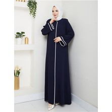 Lacivert Dubai Ipeği Biyeli Ferace MF-2272