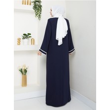 Lacivert Dubai Ipeği Biyeli Ferace MF-2272