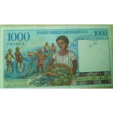 Koleksiyon Madagskar 1000 Francs C15644340 Çil