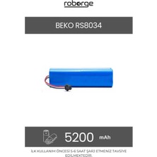 Roborge Beko RS8034 Robot Süpürge Uyumlu Batarya 5200 mAh - Muadil Ürün