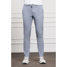 Morven  Erkek Mavi Poliviskon Trend Ipli Jogger Slim Fit Dar Kesim Spor Pantolon