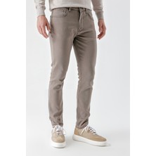 Morven  Erkek Vizon Mevsimlik Pamuk 5 Cep Slim Fit Jean Pantolon
