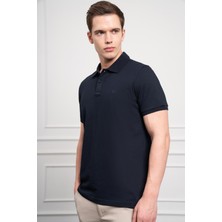 Morven  Erkek Lacivert Basic Polo Yaka Dynamic Fit T-Shirt