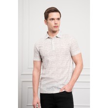  Erkek Nefti Trend Polo Yaka Desenli Dynamic Fit Rahat Kesim T-Shirt