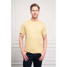 Morven  Erkek Yeşil Trend Dinamik Fit Bisiklet Yaka T-Shirt
