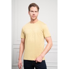 Morven  Erkek Yeşil Trend Dinamik Fit Bisiklet Yaka T-Shirt