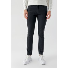  Erkek Siyah Mevsimlik Pamuk 5 Cep Slim Fit Jean Pantolon