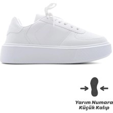 Marjin Kadın Sneaker Spor Ayakkabı Kalın Taban Bağcıklı Azin