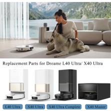 Dreame X40 ULTRA/L40 ULTRA/X40 Ultra Aksesuarları Komple, Yedek Set Ana Fırça Filtreleri Yan Fırçalar Toz Torbaları (Yurt Dışından)