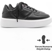 Marjin Kadın Sneaker Spor Ayakkabı Kalın Taban Bağcıklı Azin