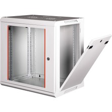 Lande 12U 19" Duvar Tipi Rack Kabinet – Genişlik: 600 mm | Derinlik: 450 mm – Açık Gri