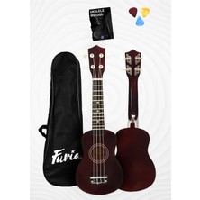 Furia FU-21CF Soprano Boy Ukulele Kahverengi Renk Hafif Yapı ile Kolay Taşınabilir 21 inç