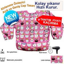 Baby Uzun Kollu Mama Önlüğü - Pembe | Blw Uyumlu, Sıvı Geçirmez, Ipsiz Güvenli Tasarım