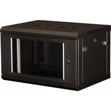 Lande 6u 19" Duvar Tipi Rack Kabinet – Genişlik: 600 mm | Derinlik: 450 mm – Siyah (Demonte)