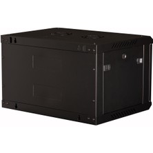 Lande 6u 19" Duvar Tipi Rack Kabinet – Genişlik: 600 mm | Derinlik: 450 mm – Siyah (Demonte)