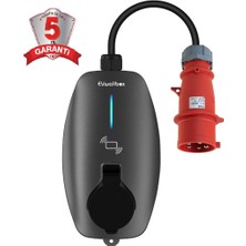 EVwallbox 22KW V3 Türkçe Mobil Uygulama 5 Yıl Garanti Taşınabilir Elektrikli Araç Şarj Cihazı (TAŞIMA ÇANTASI ve 220V DÖNÜŞTÜRÜCÜ PRİZ HEDİYE)