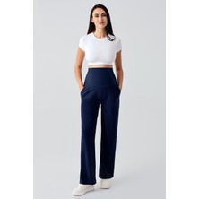 Ayarlanabilir Yüksek Bel Esnek Hamile Palazzo Pantolon PLZ01