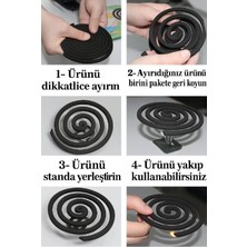 10’lu Doğal Esansı Sineksavar Set Yavaş Yanan, Iç Içe Geçmeli Spiral Tütsü – Etkili Koruma Dış Mekan