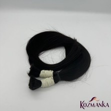 Kozmanka Rus ve Özbek Saçları - Koyu Kestane 100 gr 75 cm