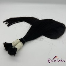 Kozmanka Rus ve Özbek Saçları - Koyu Kestane 100 gr 75 cm