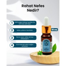 Aromaterapi-Sinerji %100 Doğal Cam Damlalıklı Rahat Nefes Buhurdanlık Difüzör 10ML