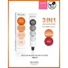 Revlon Nutri Color Filters 400 Tangerine – Canlı Turuncu Tonları İçin Renk Yenileyici ve Parlaklık Veren Saç Maskesi 100 ml