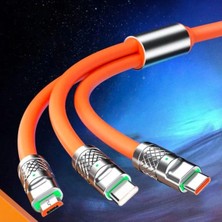 3 In 1 Type-C + Micro USB + Lightning Hızlı Şarj Kablosu Silikon Kablo 1 Metre Opp Ambalaj