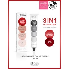 Revlon Nutri Color Filters 600 Fire Red – Canlı Kırmızı Tonları İçin Renk Yenileyici ve Parlaklık Veren Saç Maskesi 100 ml